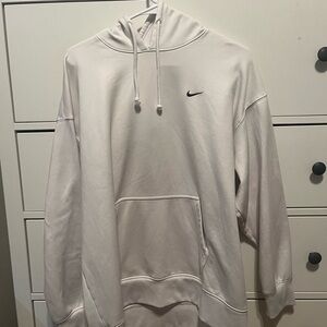 Nike Cream Sweatshirt with Hood and Relaxed Fit